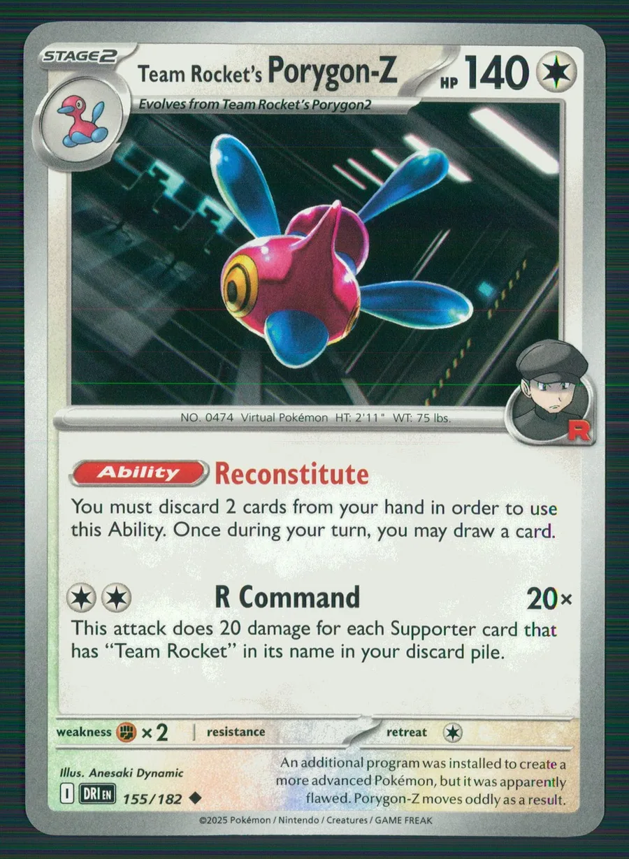 Team Rocket's Porygon-Z Destined Rivals #155