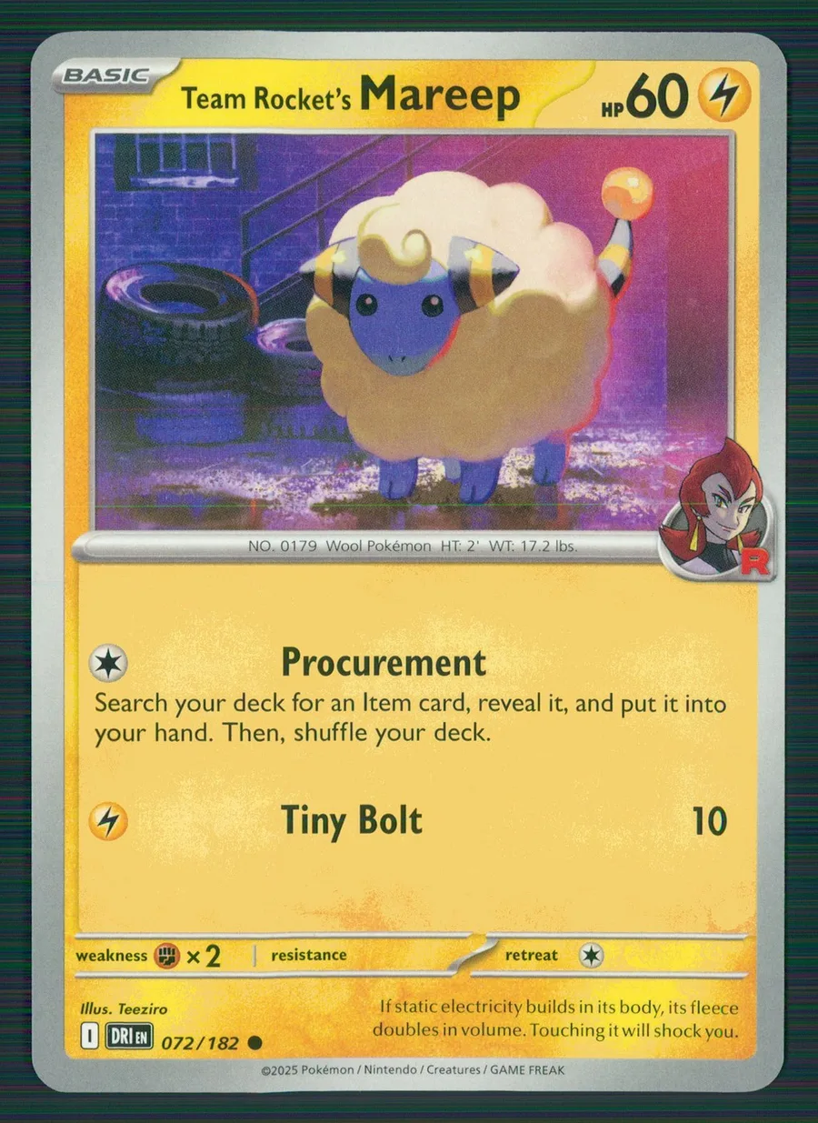 Team Rocket's Mareep Destined Rivals #72