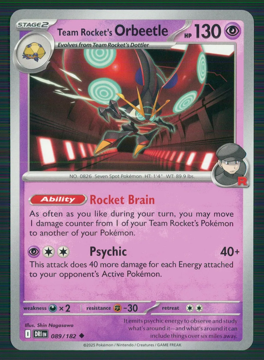 Team Rocket's Orbeetle Destined Rivals #89