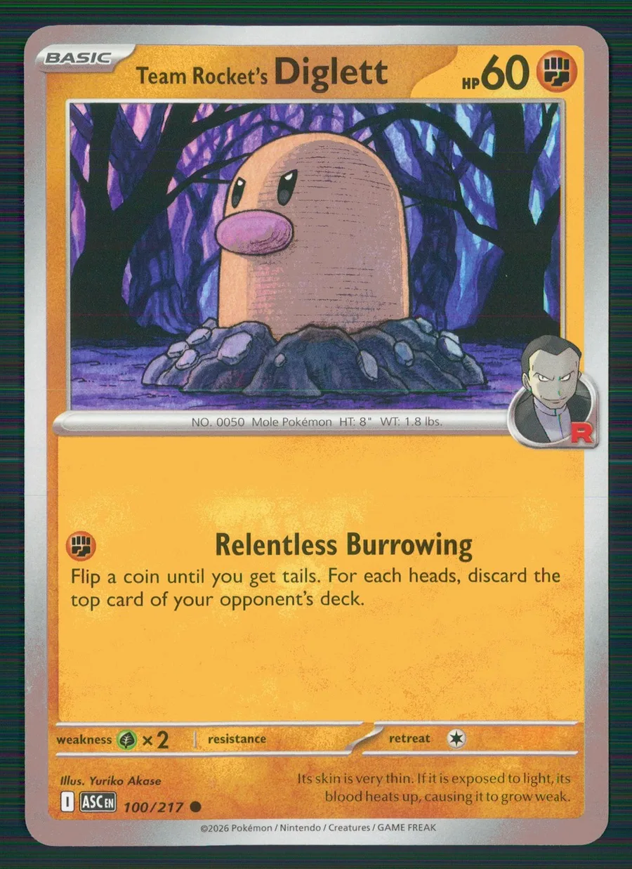 Team Rocket's Diglett Ascended Heroes #100