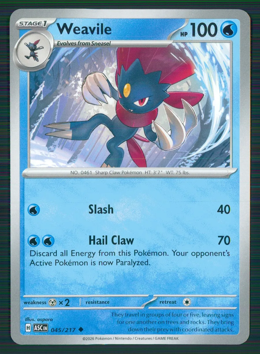 Weavile Ascended Heroes #45
