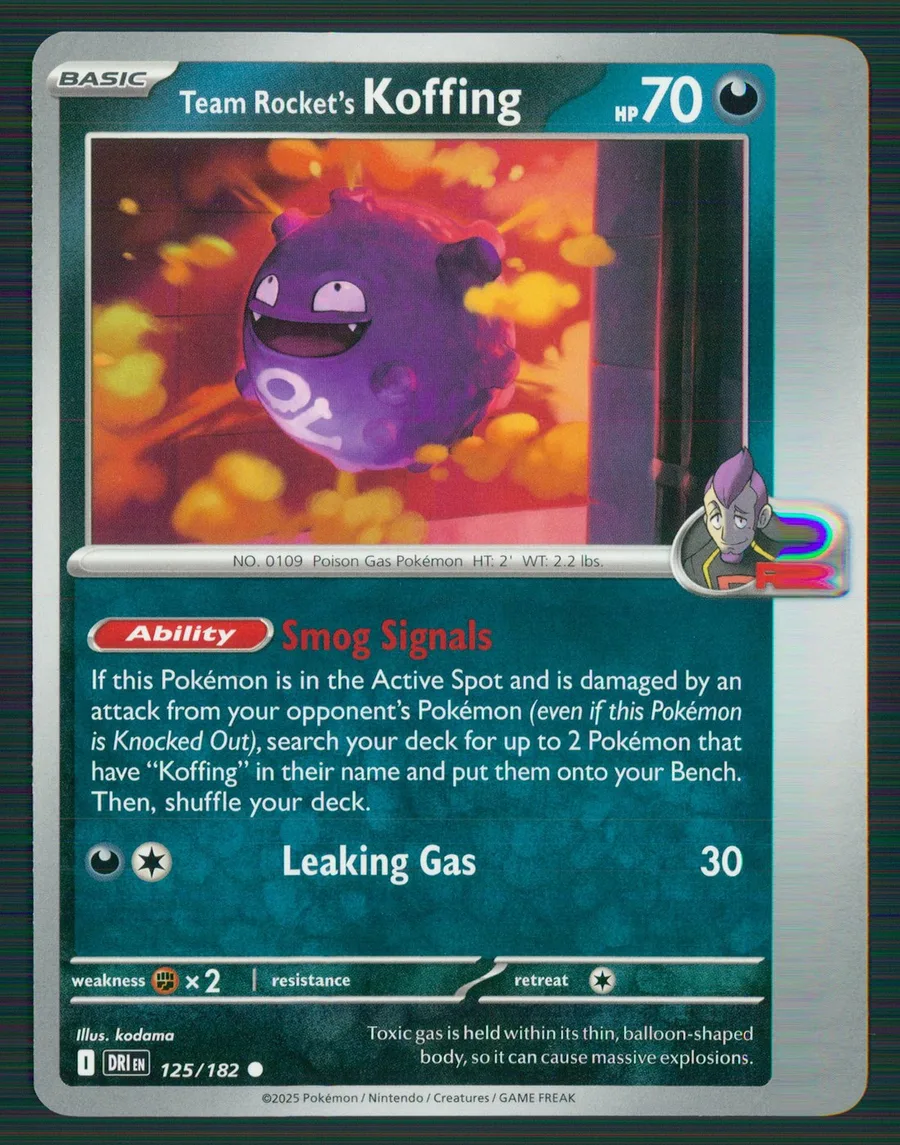 Team Rocket's Koffing Destined Rivals #125