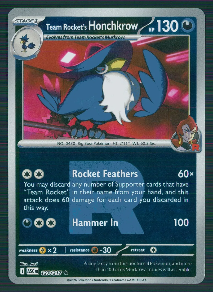 Team Rocket's Honchkrow Ascended Heroes #127