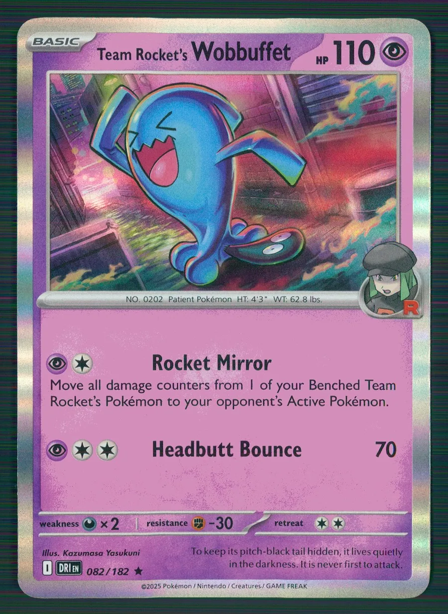 Team Rocket's Wobbuffet Destined Rivals #82