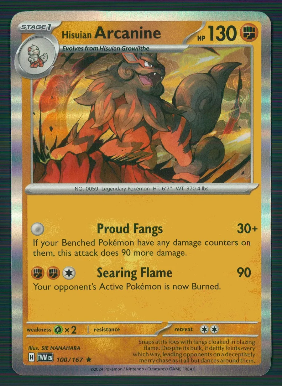 Hisuian Arcanine Twilight Masquerade #100