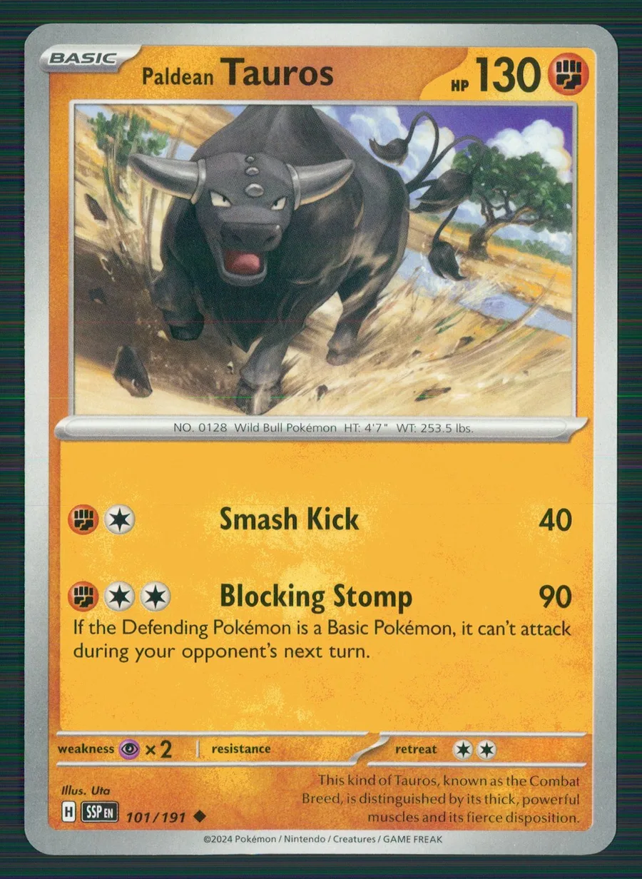 Paldean Tauros Surging Sparks #101