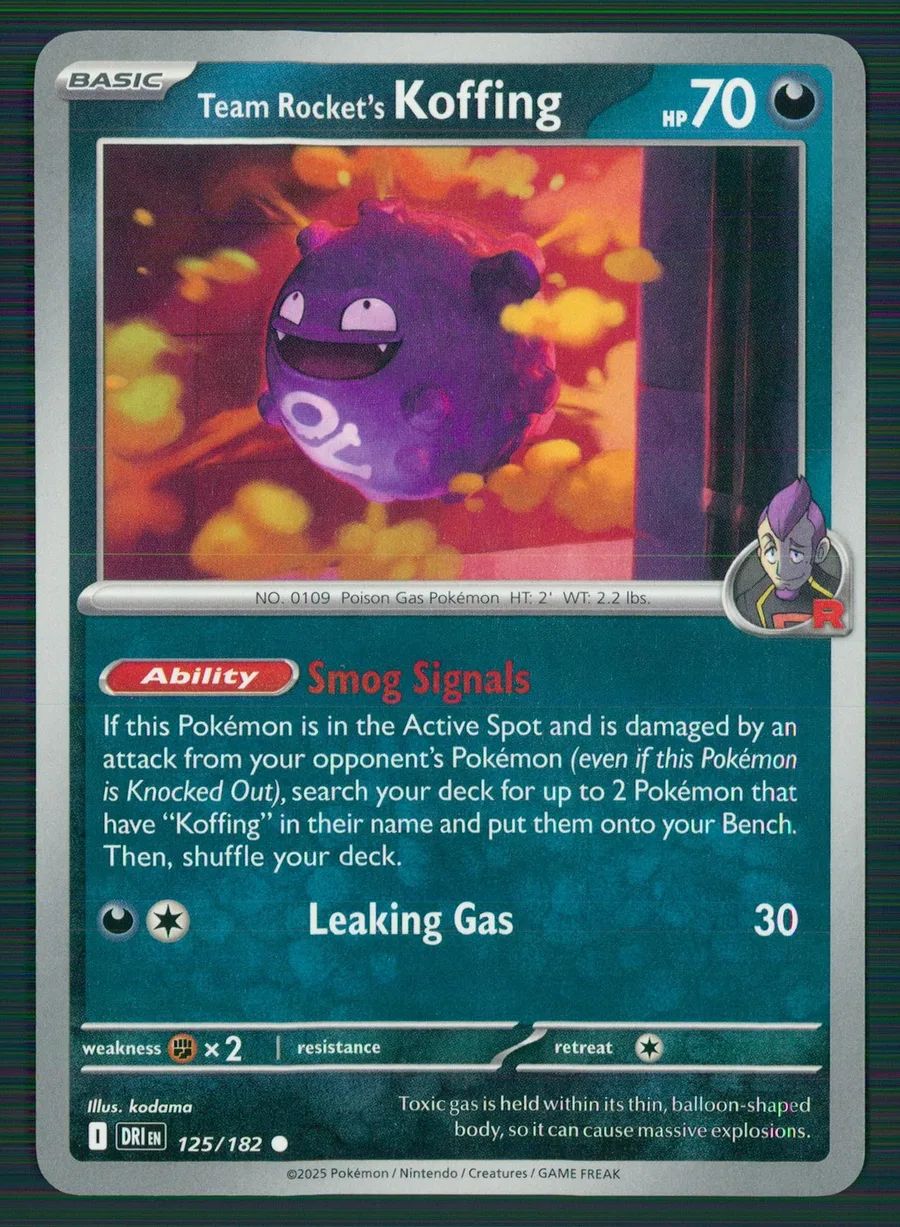 Team Rocket's Koffing Destined Rivals #125