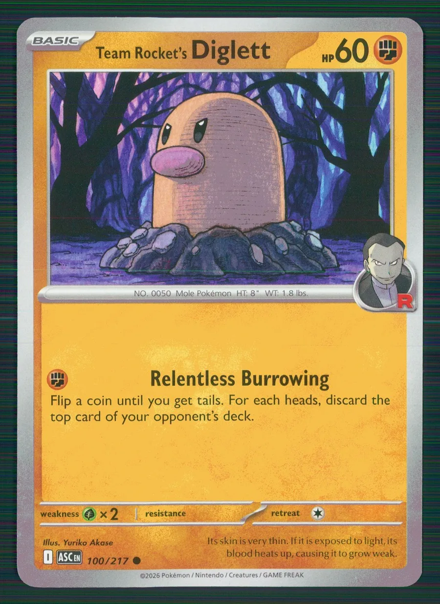 Team Rocket's Diglett Ascended Heroes #100