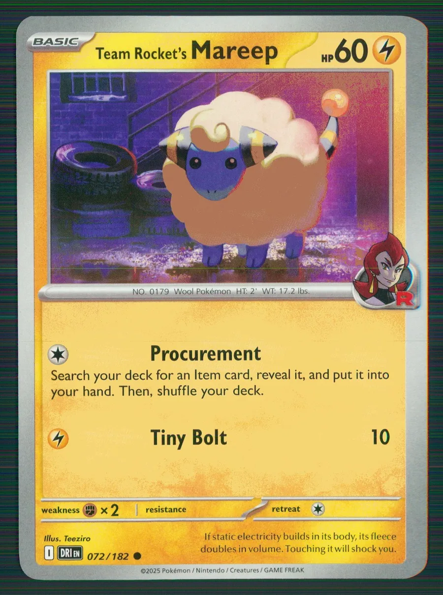 Team Rocket's Mareep Destined Rivals #72