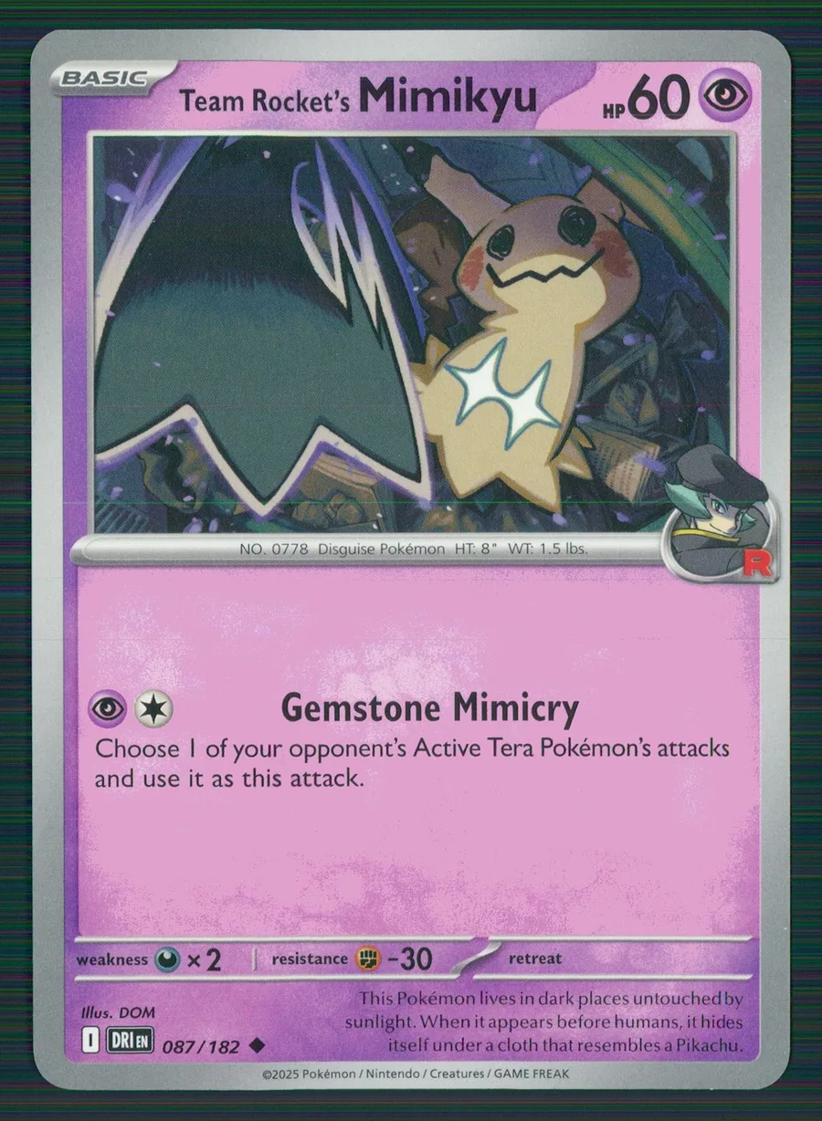 Team Rocket's Mimikyu Destined Rivals #87