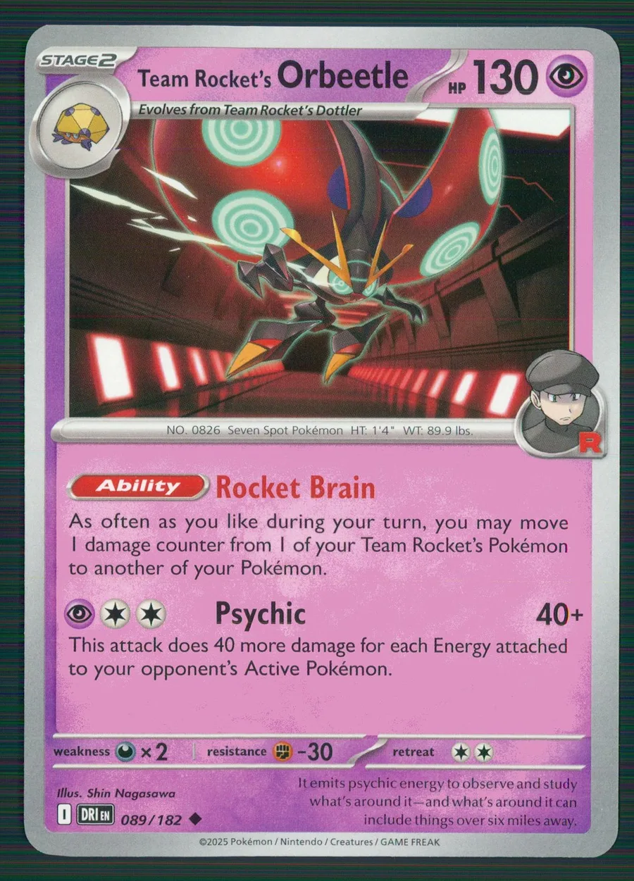 Team Rocket's Orbeetle Destined Rivals #89