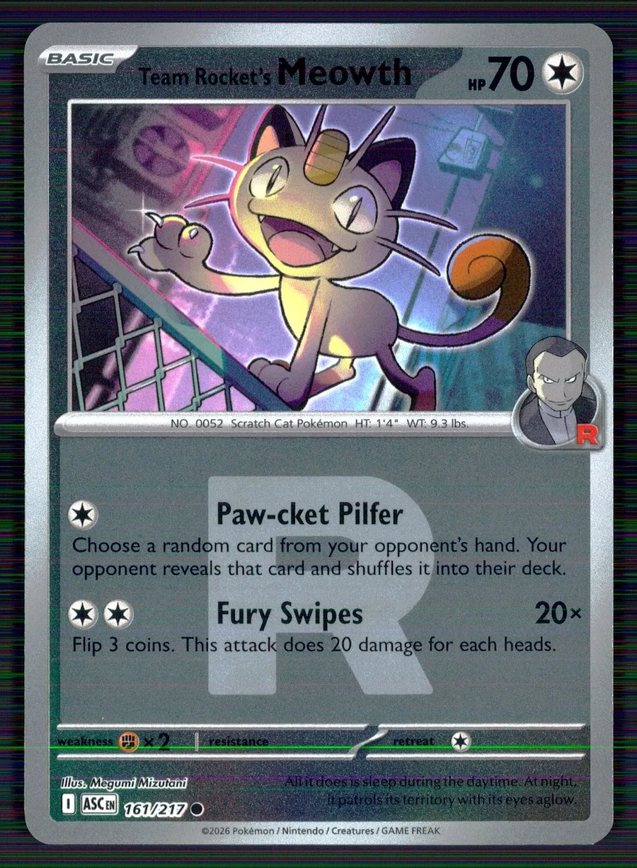 Team Rocket's Meowth Ascended Heroes #161